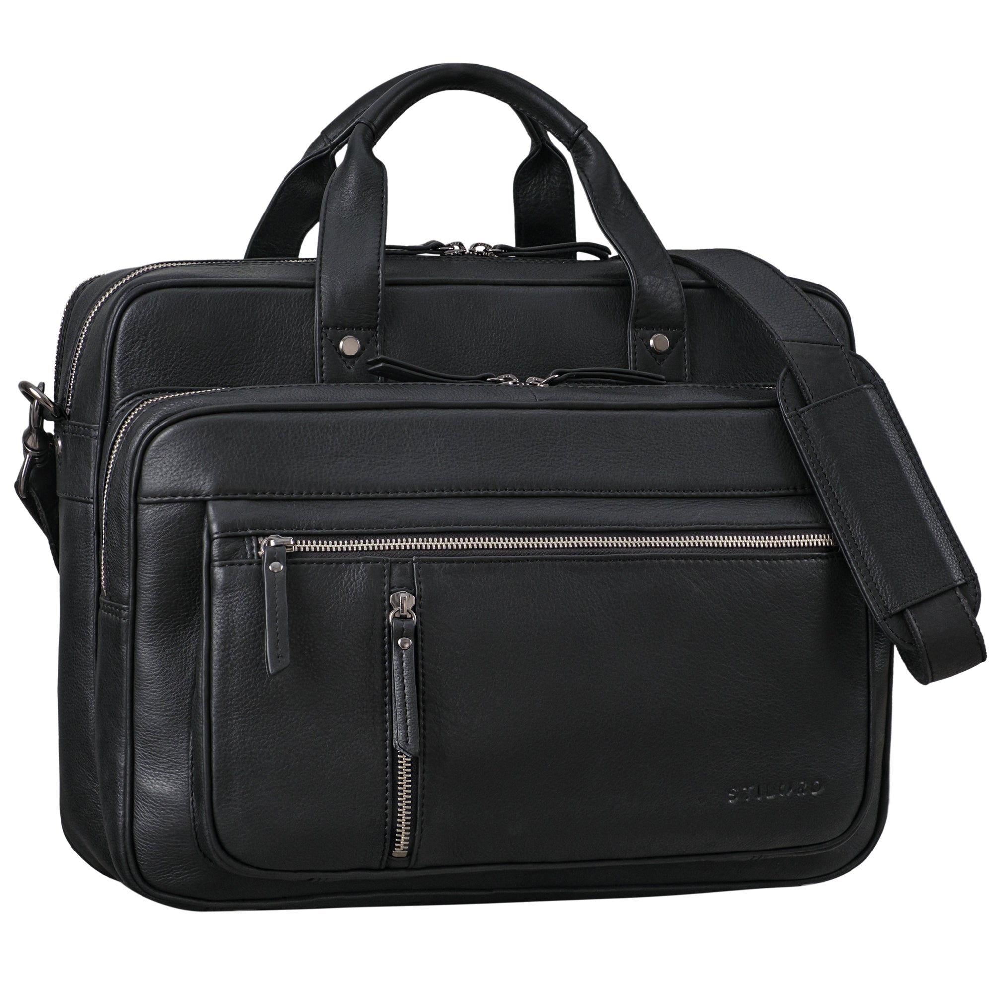 schwarze Aktentasche Leder Herren
