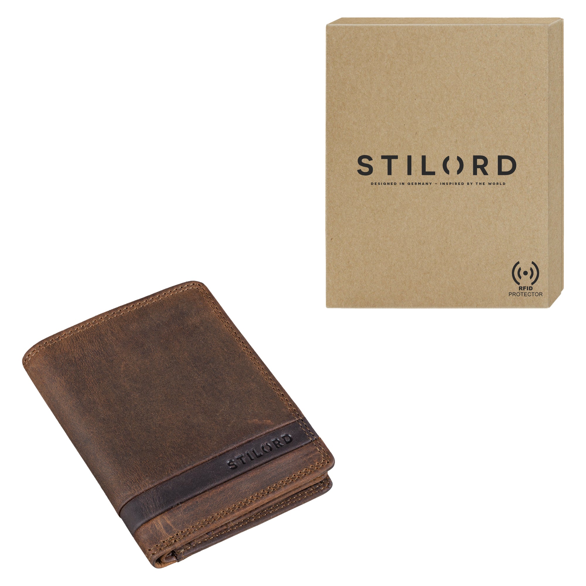 Leder Geldbörse mit RFID Schutz