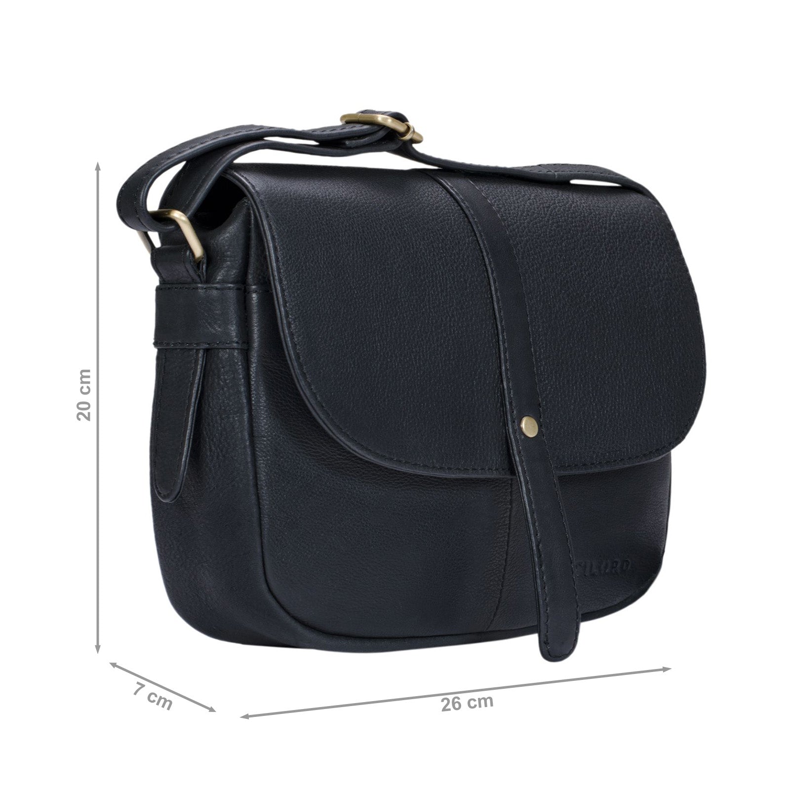 Schultertasche Damen schwarz Leder