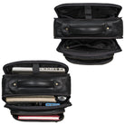 Großer Laptoprucksack Leder Schwarz
