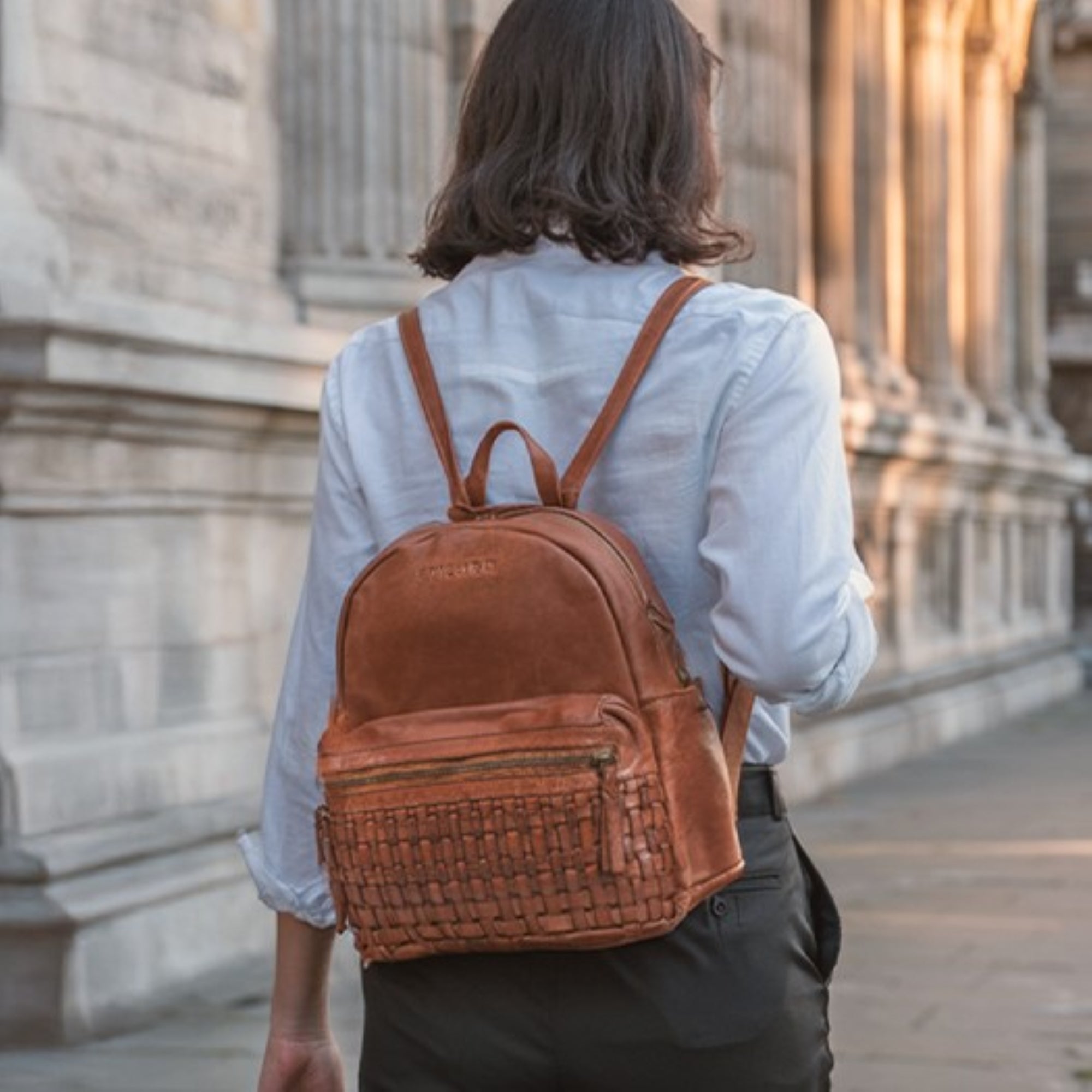 Tagesrucksack Daypack Wichita geflochten Boho