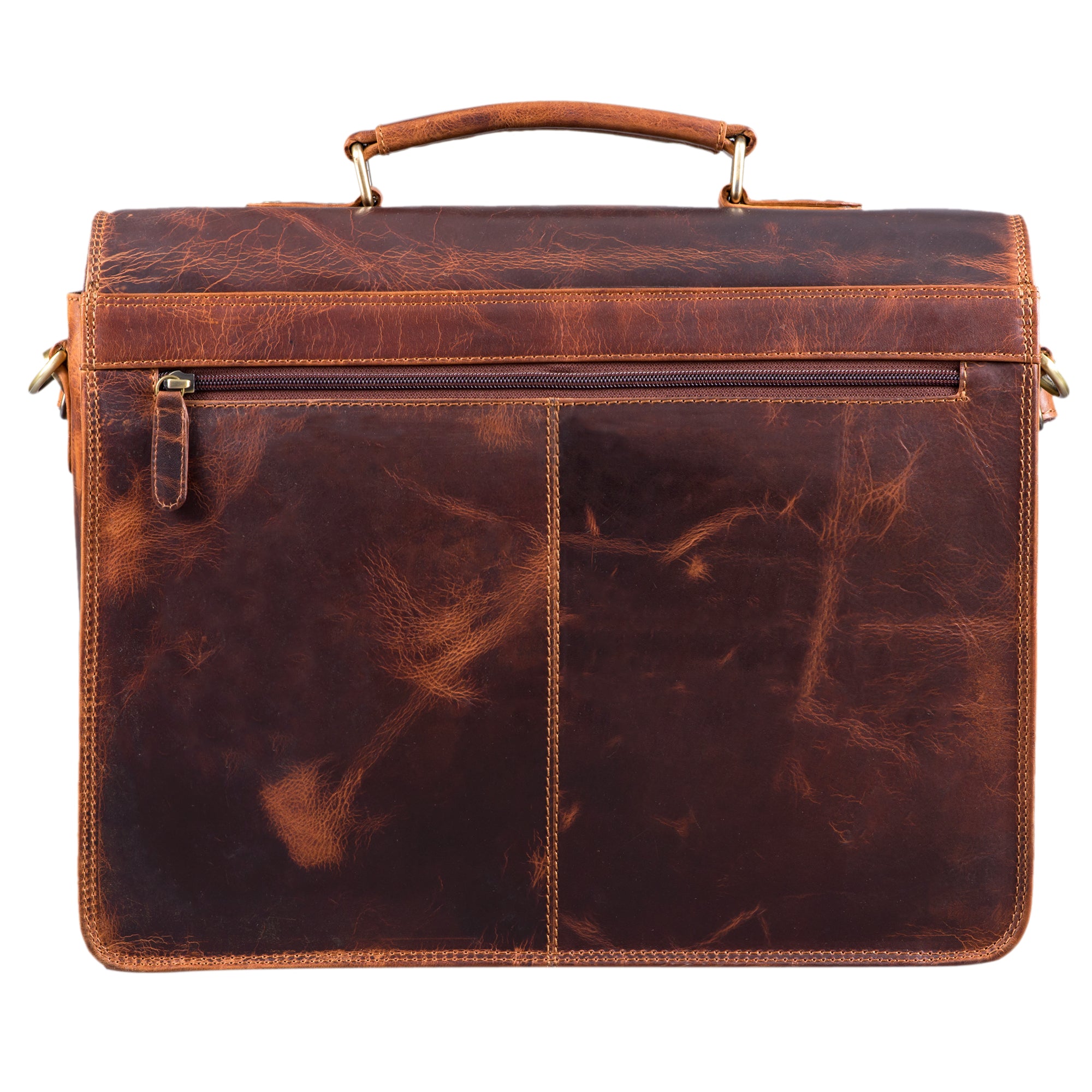 Leder Aktentasche 14 Zoll Laptopfach