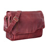 Aktentasche Leder 15.6 Zoll Laptopfach rot