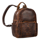 Lederrucksack Damen Braun