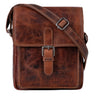 "Martinez" Malá Pánská Kožená Taška přes Rameno Vintage Messenger