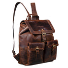 Leder Daypack Damen dunkel braun