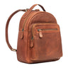"Kima" Vintage Batoh Dámský Malý Kožený Městský Rucksack
