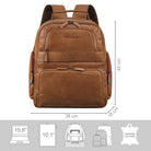 Damen Vintage Rucksack XXL braun Leder