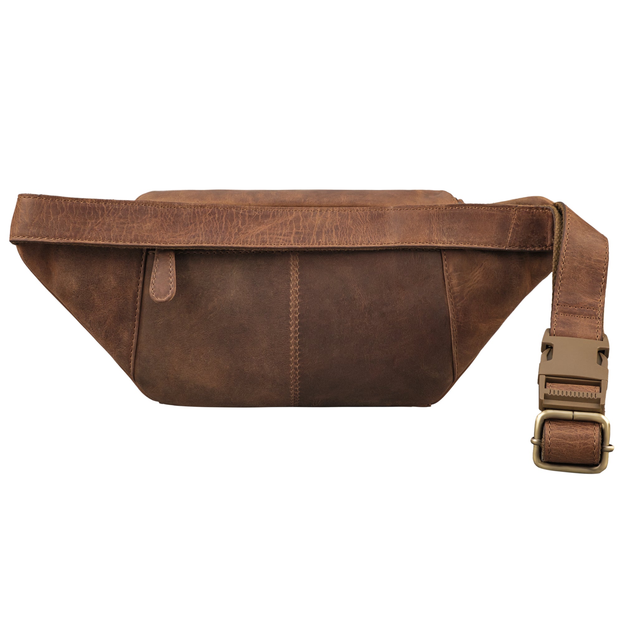 Leder Bauchtasche braun aus der Rückansicht