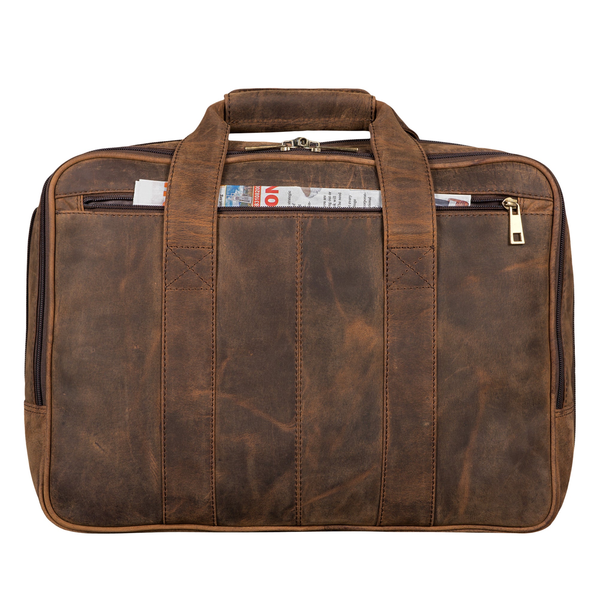 Herren Umhängetasche Leder braunLaptop