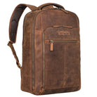 Lederrucksack Herren Echtleder mit Laptopfach 15 - 16 Zoll Braun