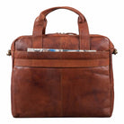 Vintage Businesstasche braun mit Trolleyschlaufe