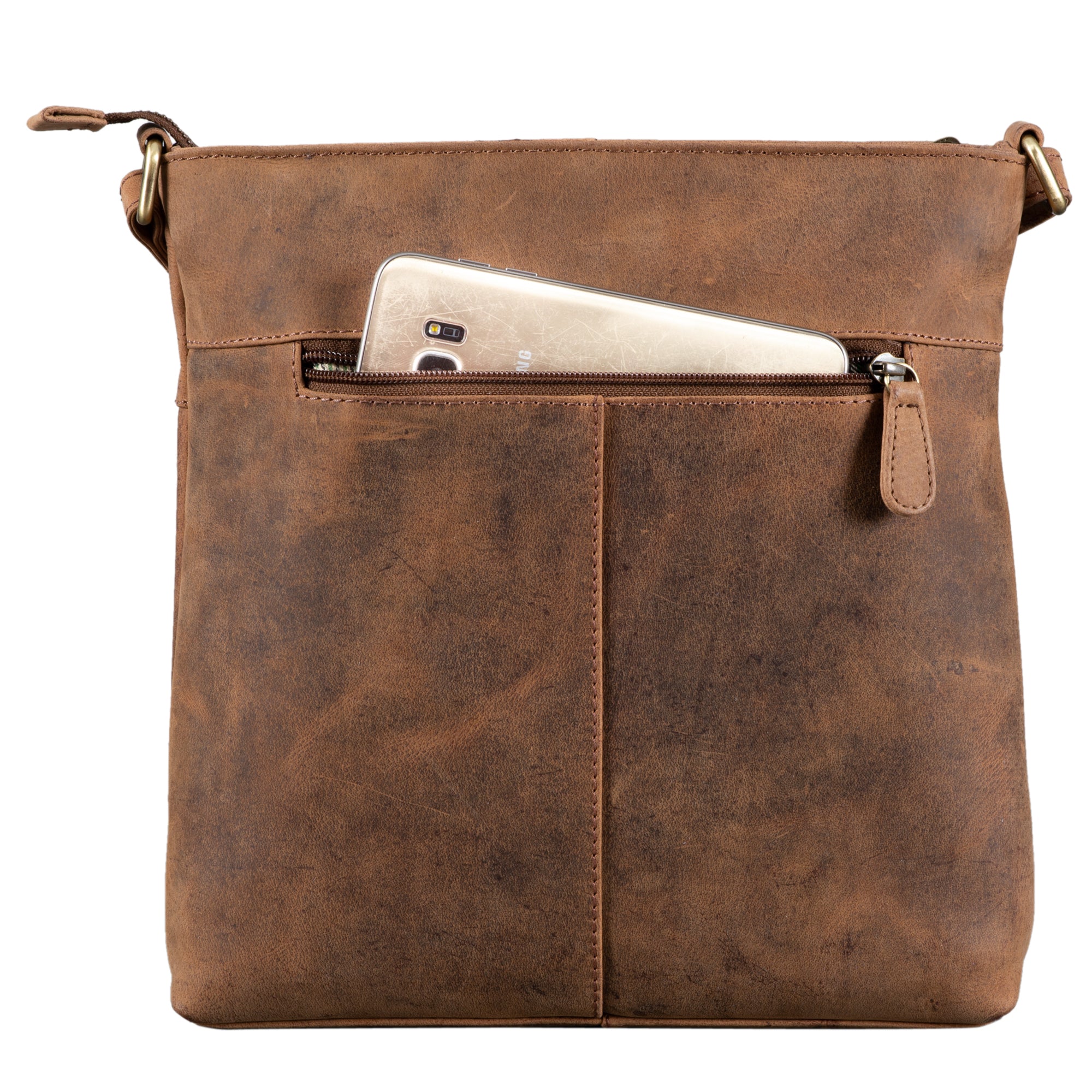 Crossbody Bag Damen Vintage Leder