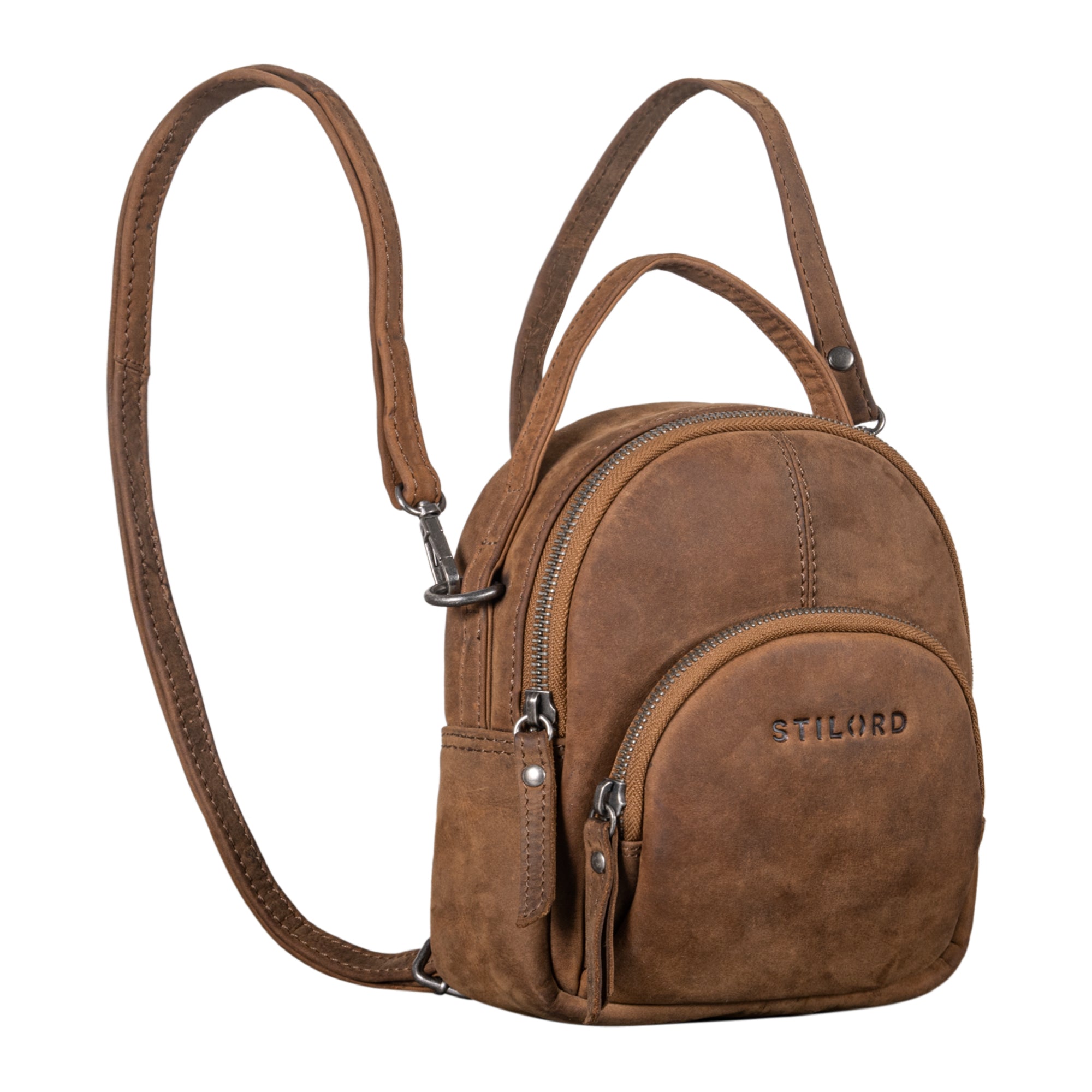 Retro rucksack leder braun