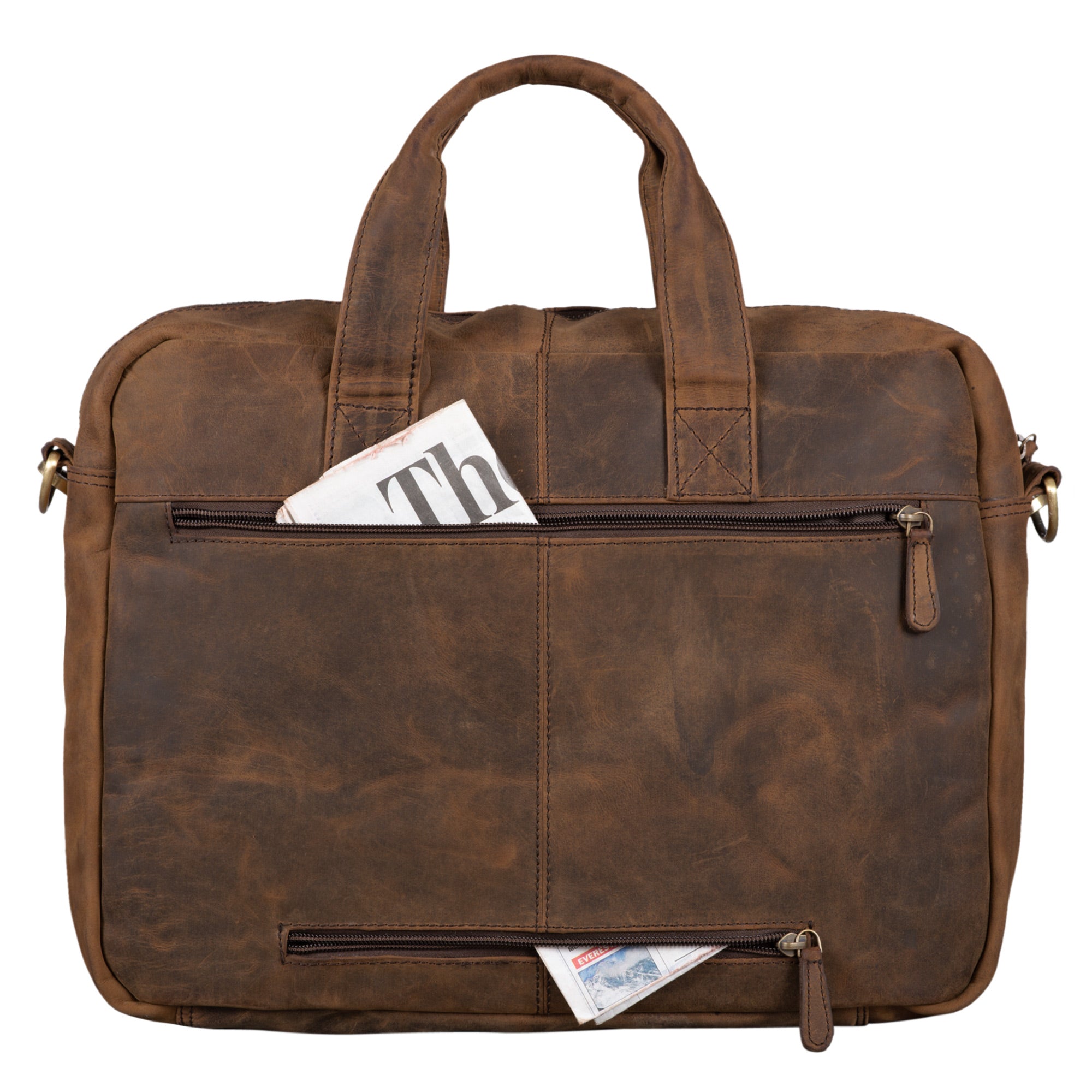 Braune Arbeitstasche Leder Vintage