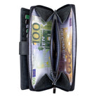 Portemonnaie schwarz Leder
