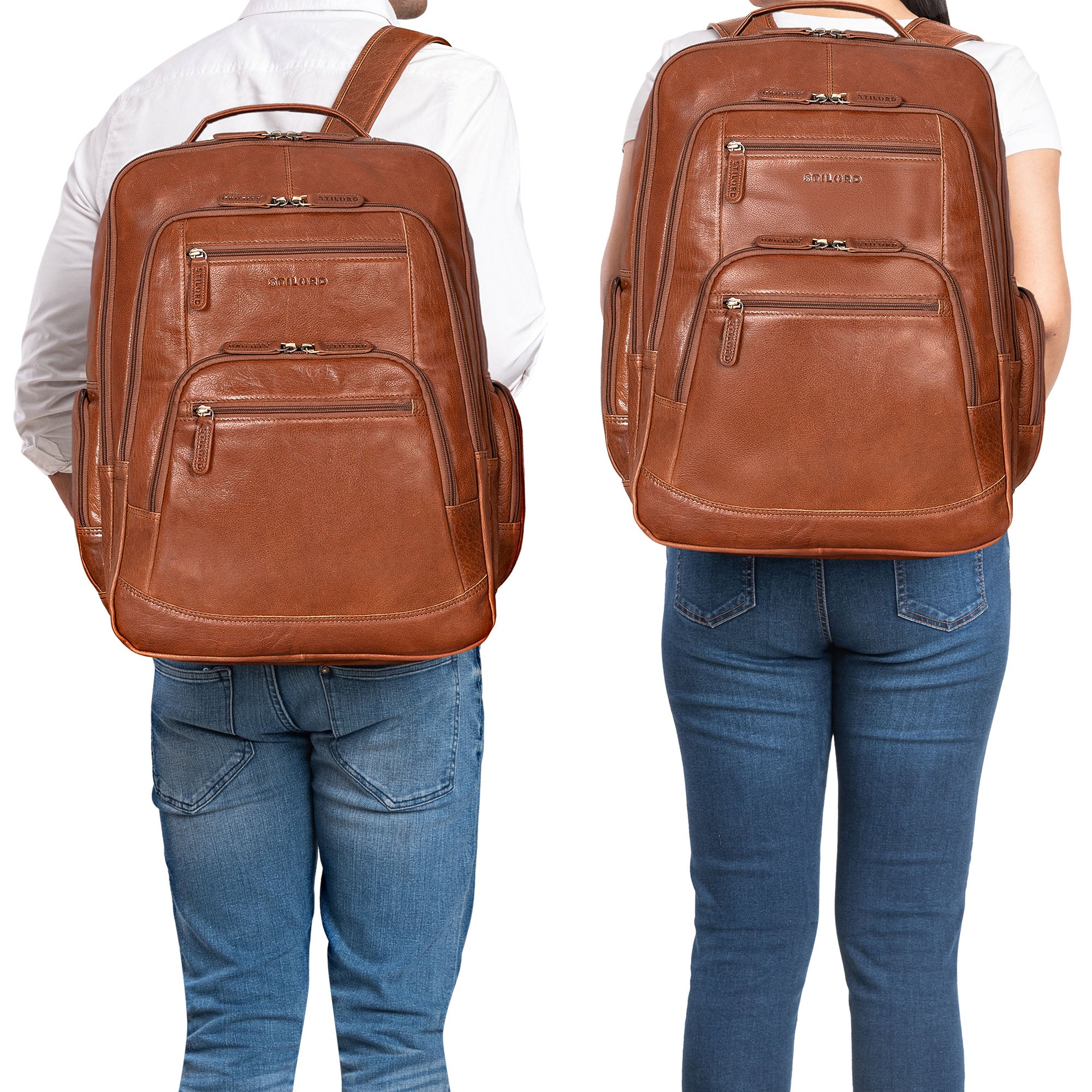 Damen Rucksack Leder Herren Vintage