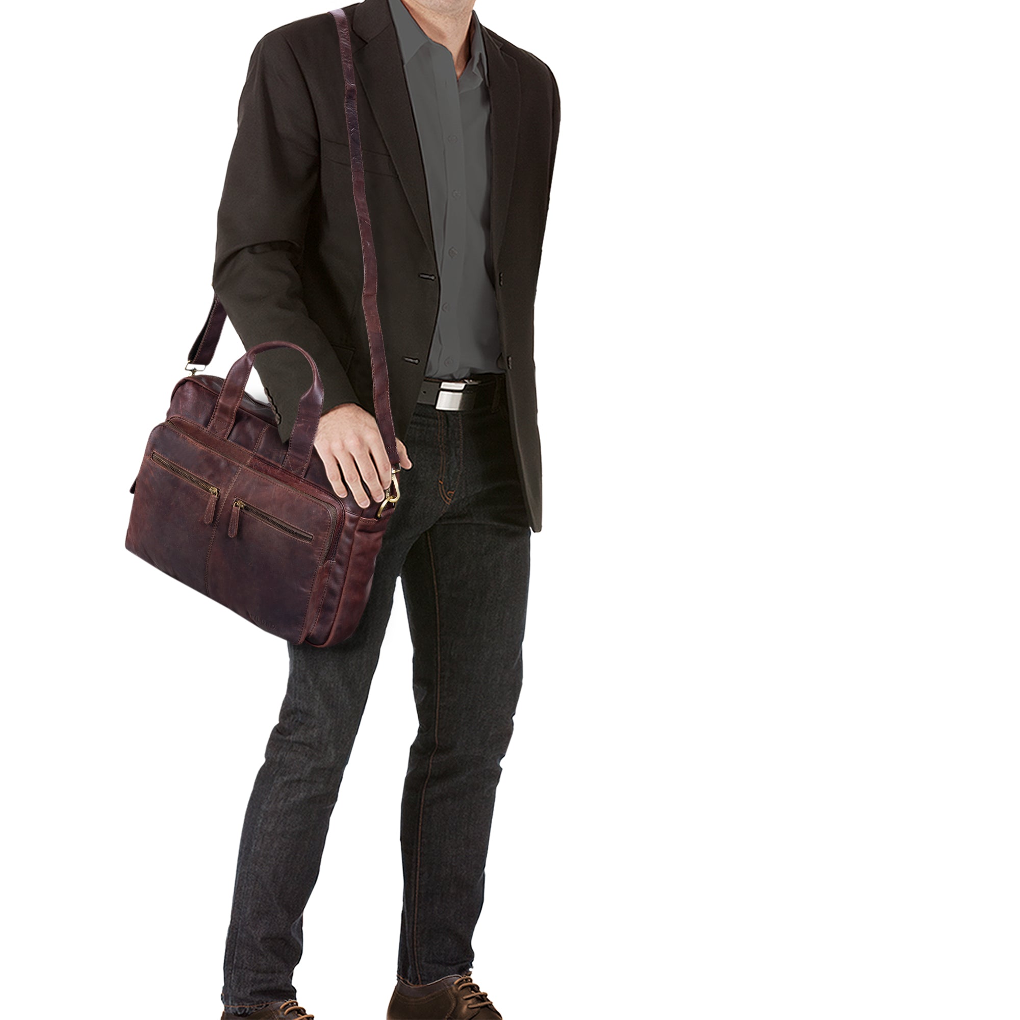 Braune Ledertasche Aktentasche Vintage