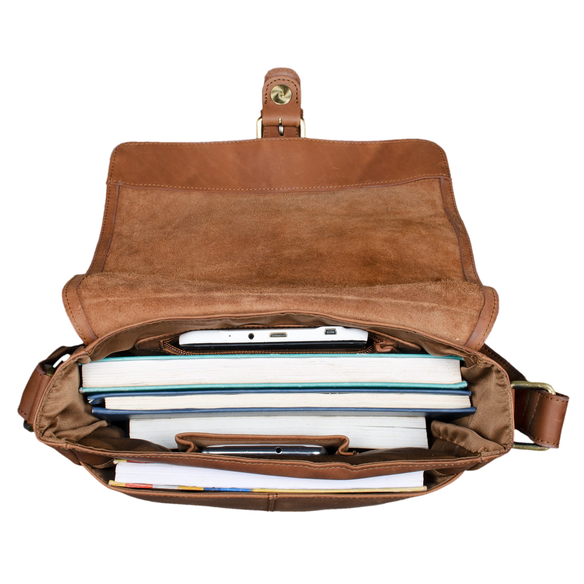 Vintage Leder Freizeittasche braun