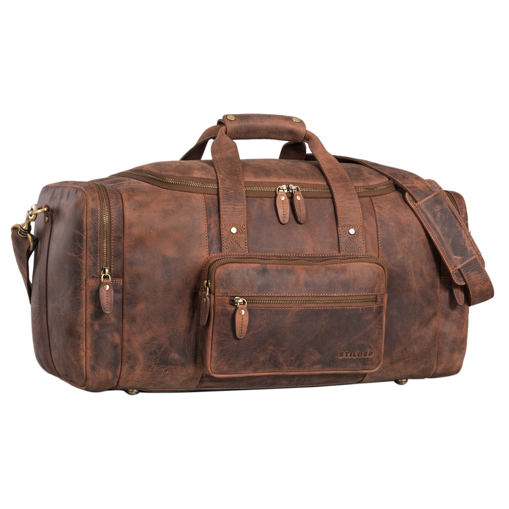 Weekender Tasche schwarz Leder