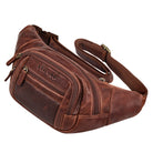 Gürteltasche wasserdicht Herren Leder kara cognac