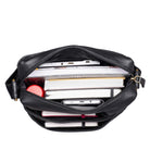 Handtasche zum Umhängen schwarzes Leder