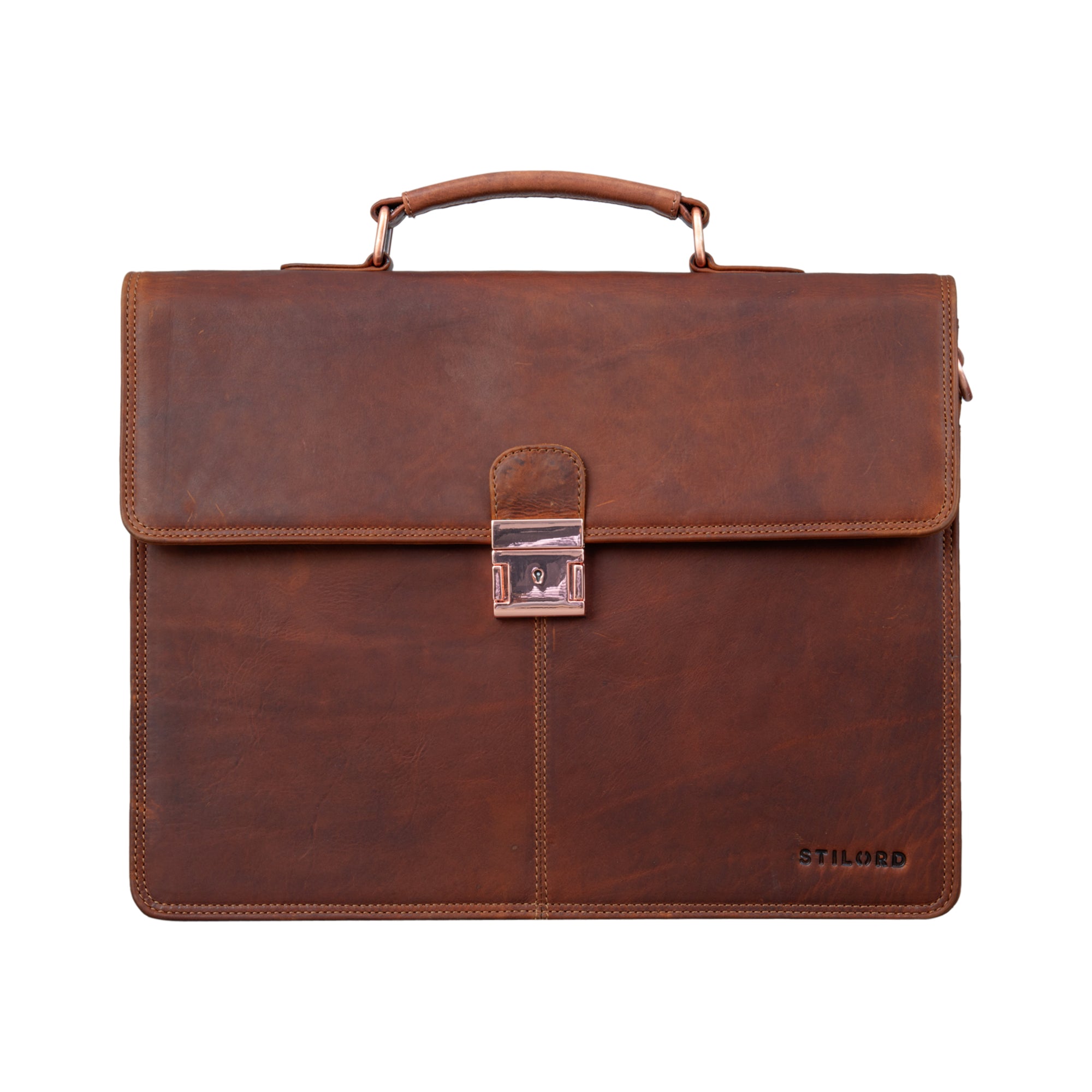 Leder Aktentasche zum Umhängen Vintage