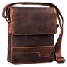 Herrenhandtasche Leder dunkelbraun