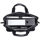 Schwarze Herren Ledertasche XL