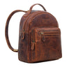 "Kima" Vintage Batoh Dámský Malý Kožený Městský Rucksack