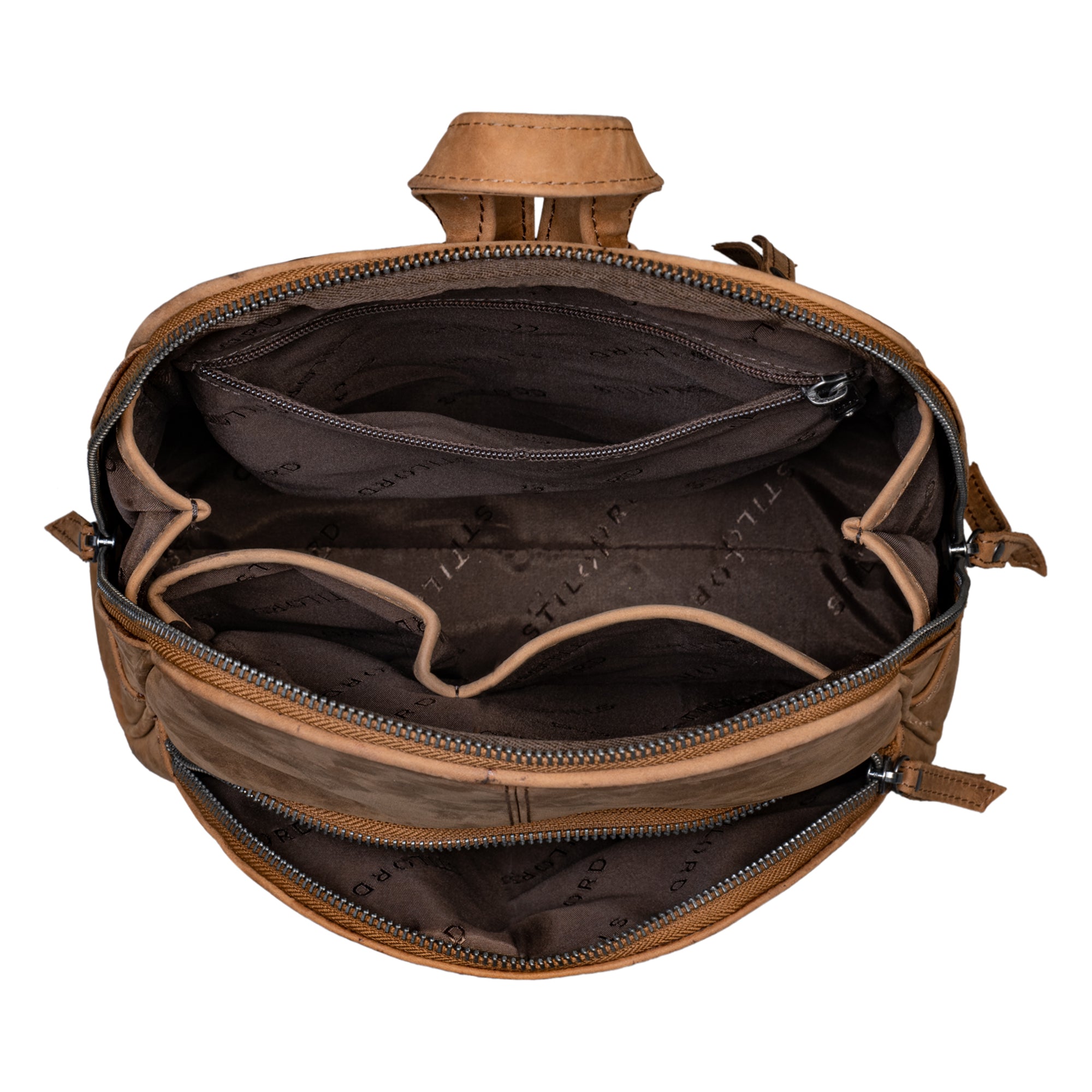 Freizeitrucksack vintage Damen braun