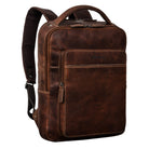 Lederrucksack mit Laptopfach braun
