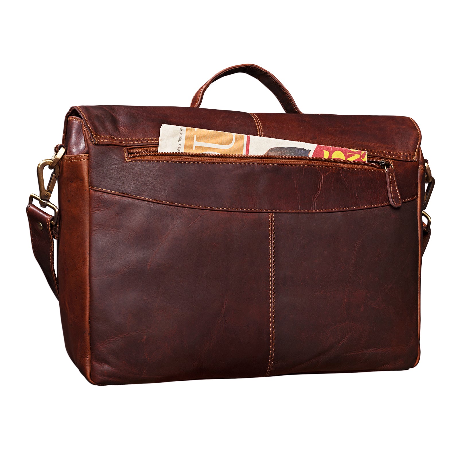 Leder Henkeltasche groß Vintage
