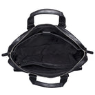 Elegante Ledertasche 15.6 Zoll Laptopfach schwarz