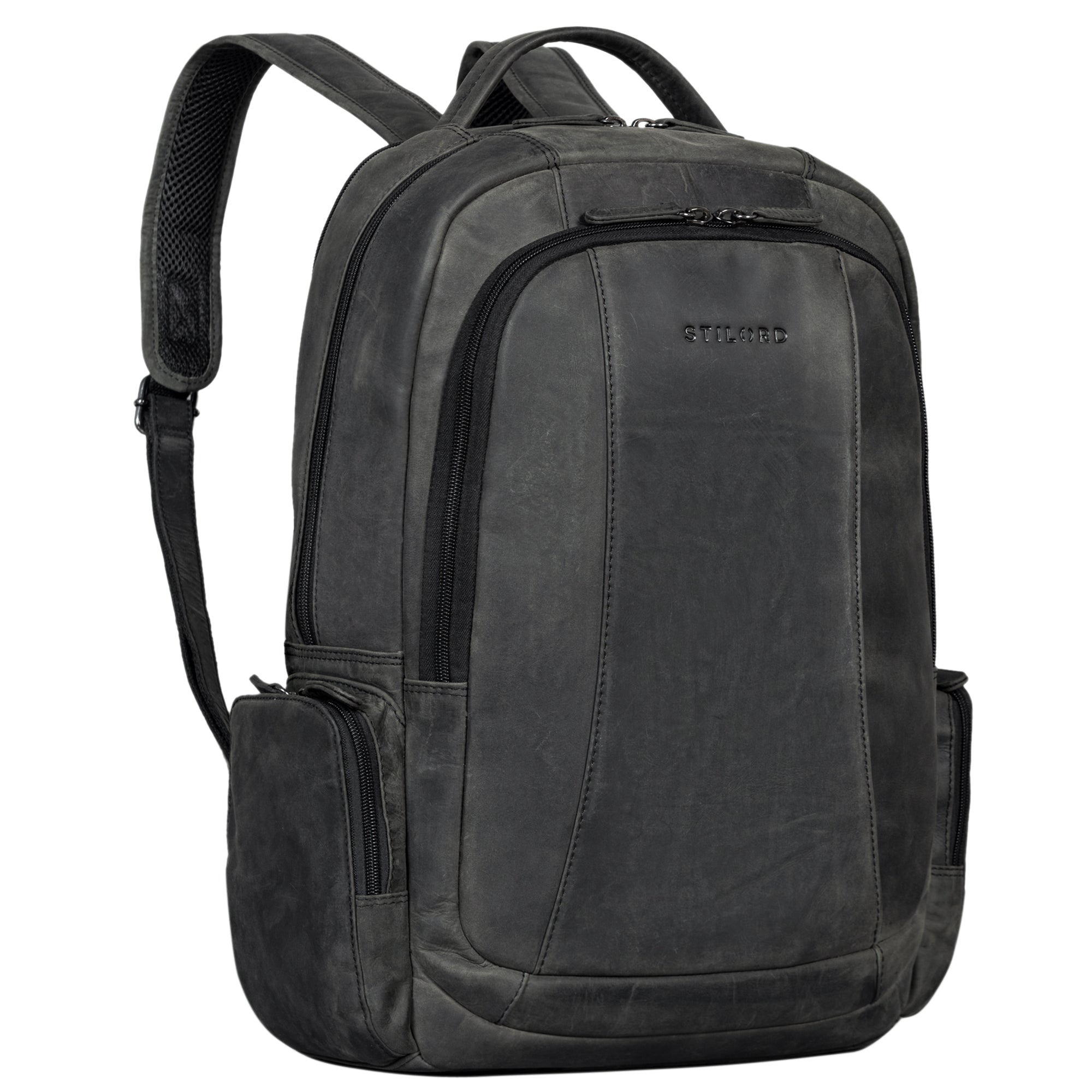 Leder Rucksack Herren Grau XXL 