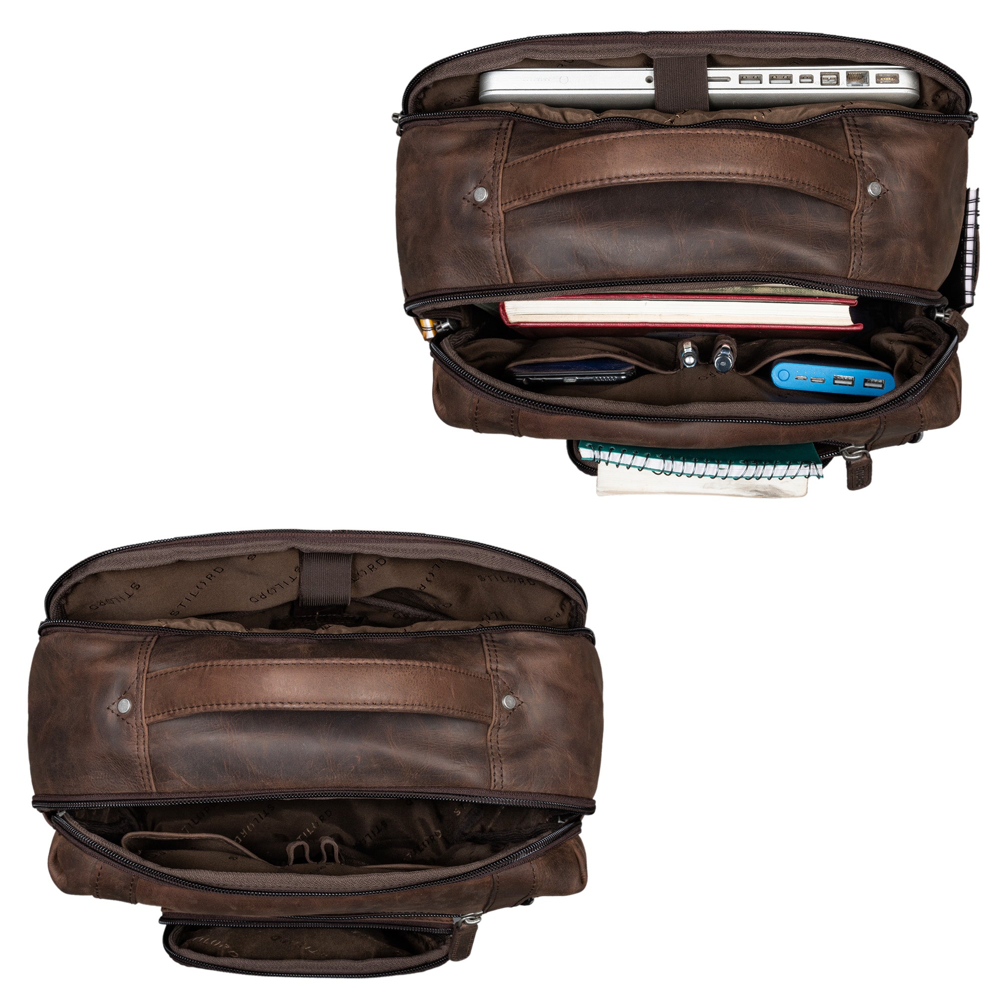Brauner Rucksack Herren Leder Business