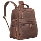 Rucksack mit 11 Zoll Tablet Fach und 15,6 Zoll Laptopfach Leder braun groß