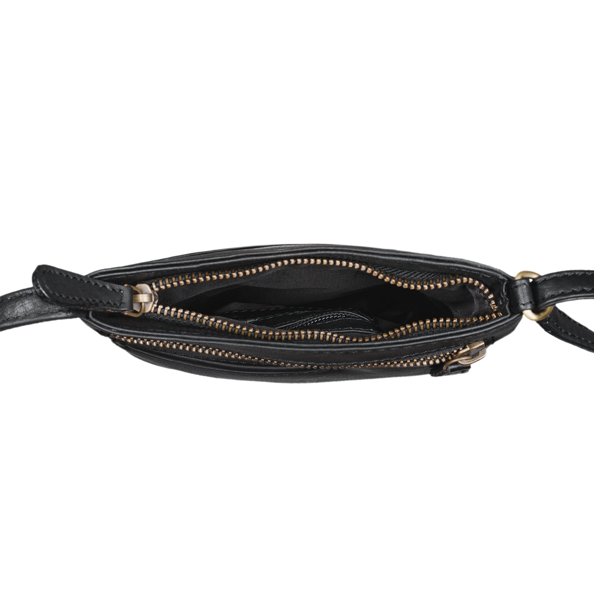 Ledertasche Umhängetasche klein schwarz
