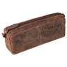 "Spencer" Vintage Kožené Etui S Zipem Organizér Na Kosmetiku