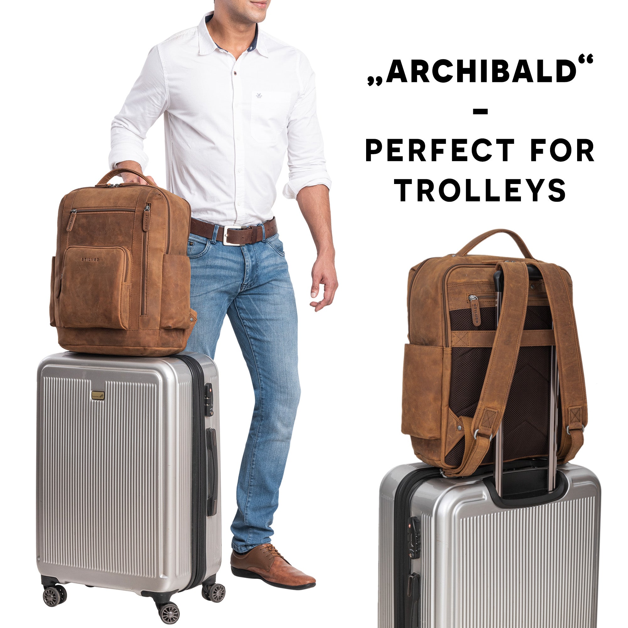 Reiserucksack Leder braun