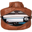Brauner Schulrucksack Leder