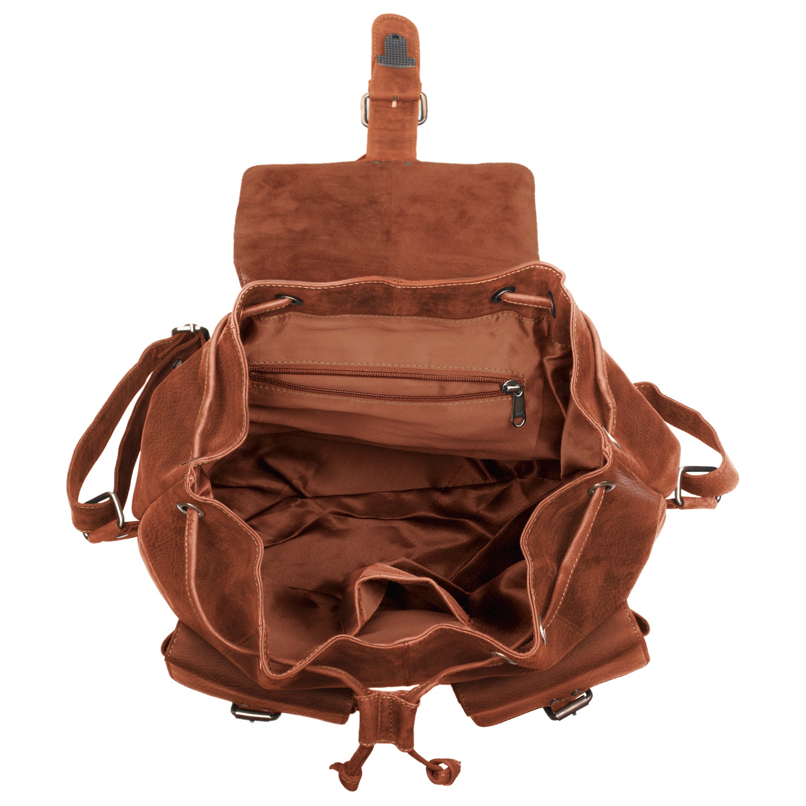 Vintage Rucksack Leder Damen braun