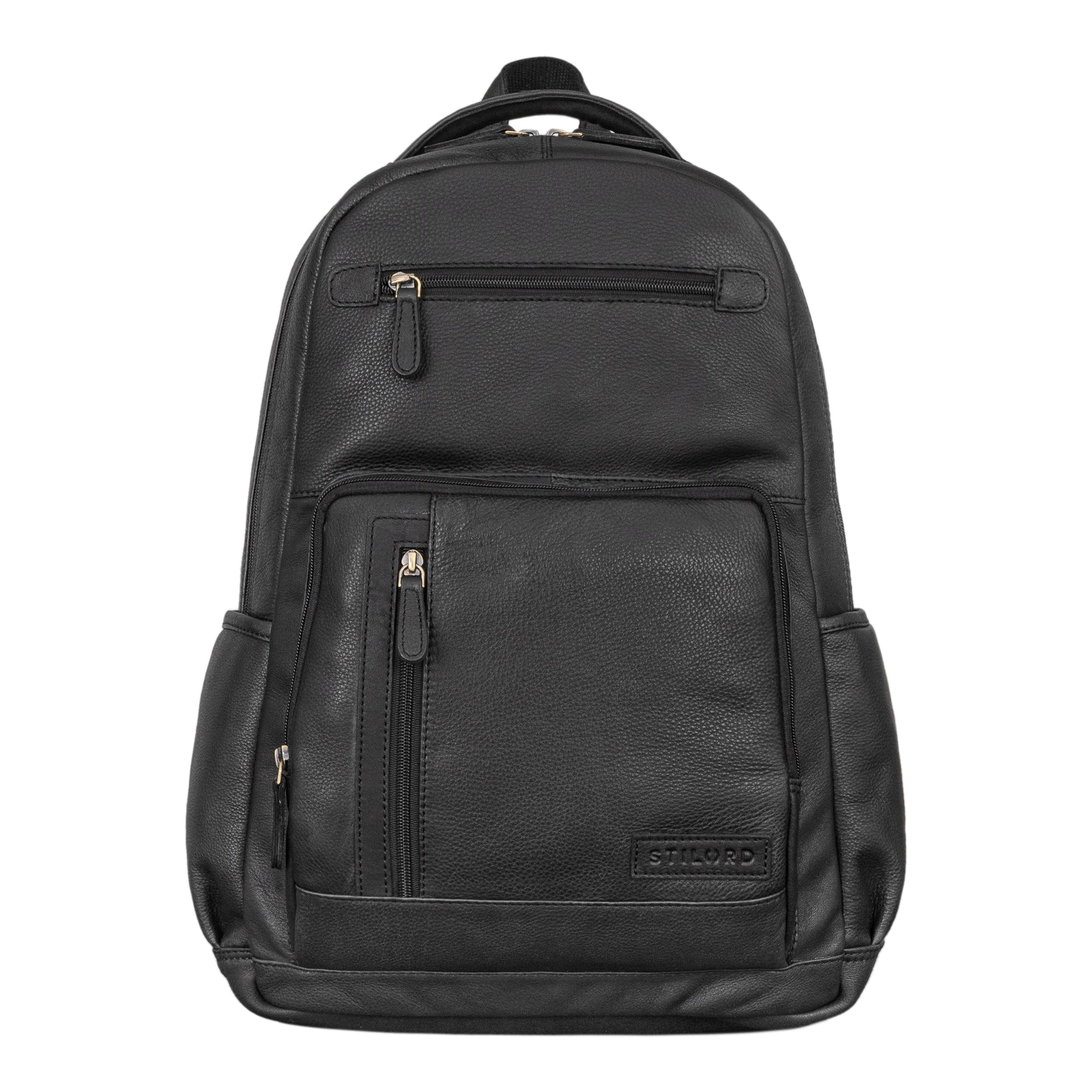 Lederrucksack Herren schwarz