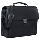 Ledertasche 15,6 Zoll schwarze Laptoptasche Büro Arbeit
