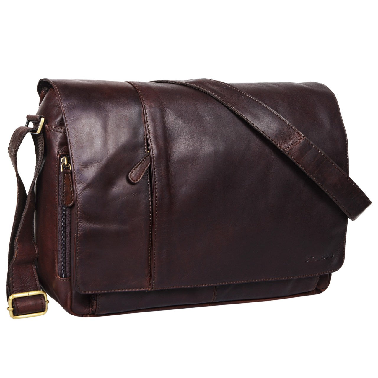 Ledertasche Herren Vintage groß braun