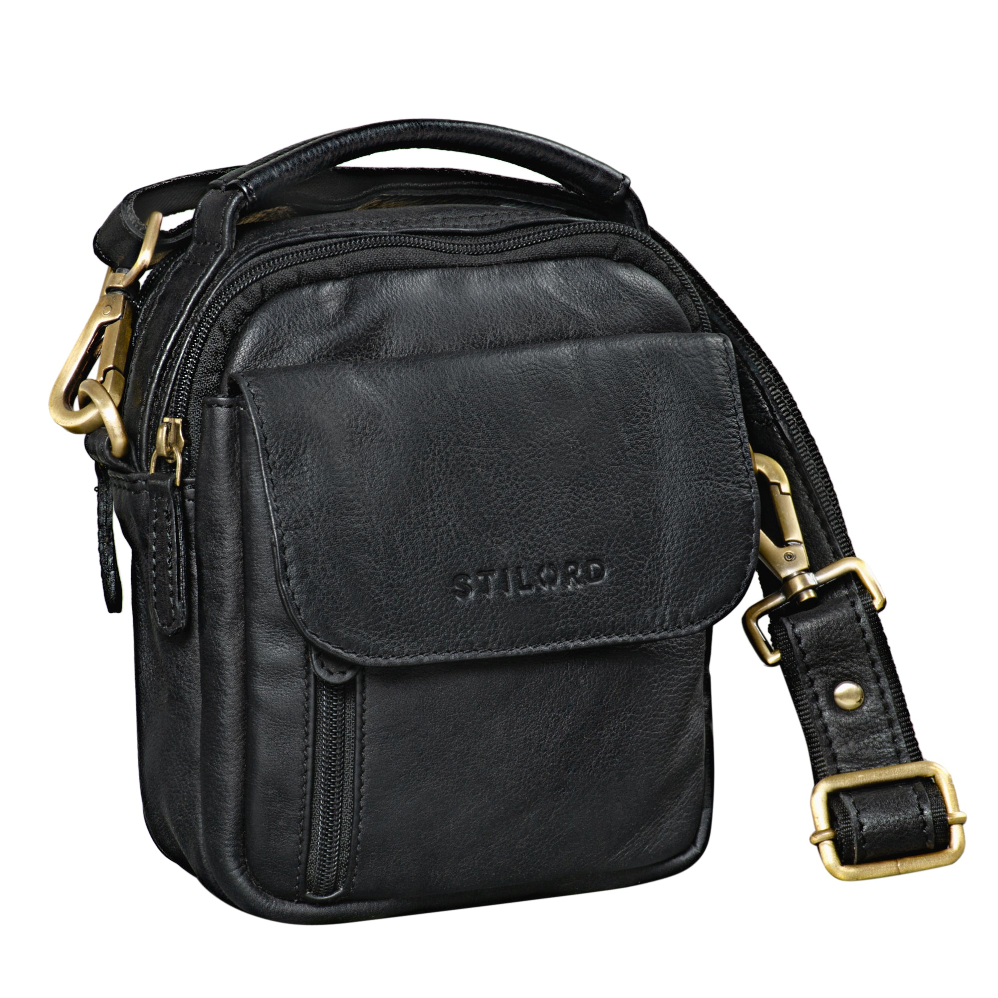 Vintage Ledertasche schwarz Herren