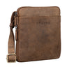 "Carson" Malá Pánská Kožená Taška přes Rameno Vintage Messenger