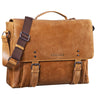 B-Stock "Alfred" Vintage kožená aktovka 17 palců