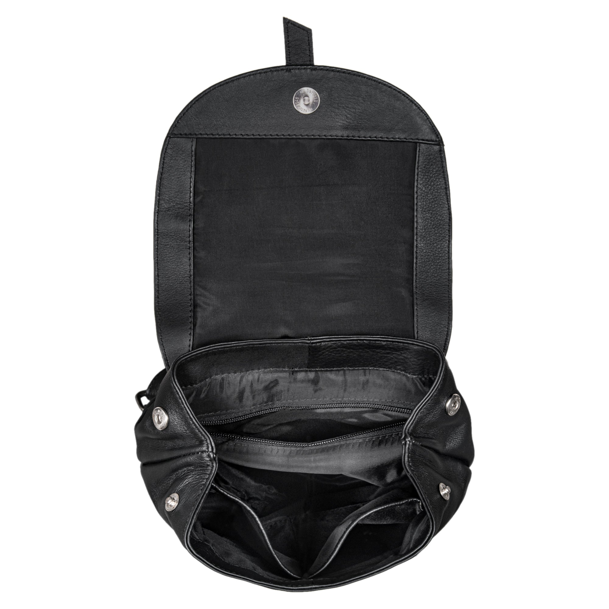 City Backpack Leder schwarz