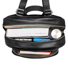 Schwarzer Rucksack Echtleder Retro